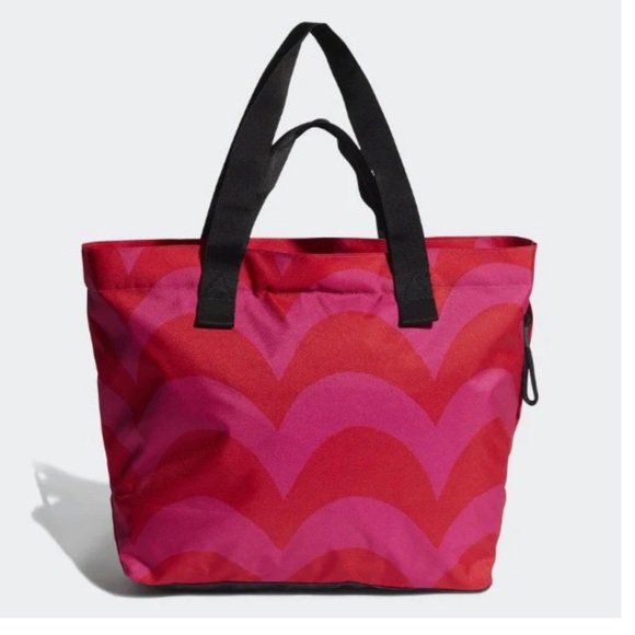 NWT ADIDAS X MARIMEKKO Vibrant Pink Tote with Black Straps - Picture 4 of 6